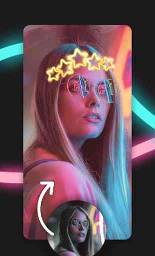 Neon Photo Editor - Pink Blue Color Effect 1