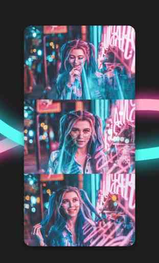 Neon Photo Editor - Pink Blue Color Effect 2