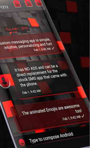 SMS 3D preto e vermelho 2
