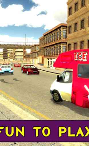 US Summer Candy Ice Cream Truck : Delivery Van Sim 1