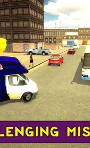 US Summer Candy Ice Cream Truck : Delivery Van Sim 4