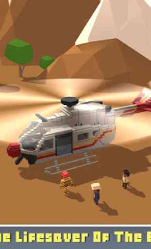 Blocky Helicopter City Heroes 4