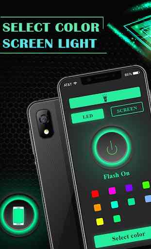 Color Screen Flashlight :  Flash on Call & SMS 1