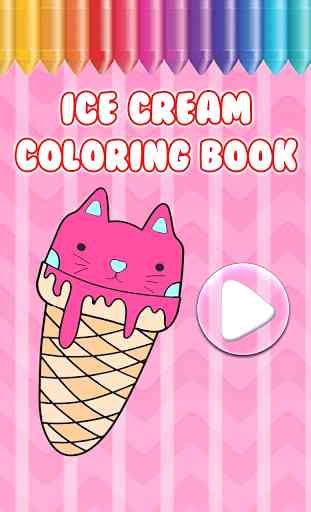 Coloração de sorvete e livro de pintura doces gelo 1