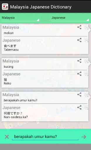 Malaysia Japanese Dictionary 3