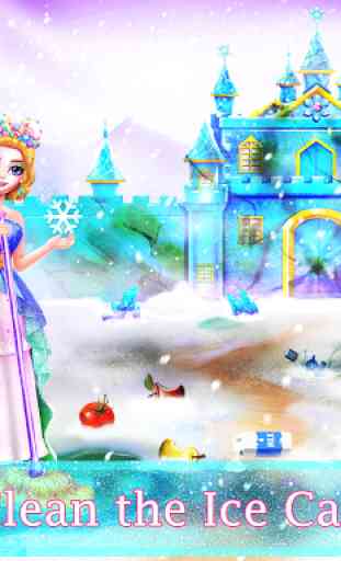 Princesa da neve limpeza-jogo de limpeza da menina 1