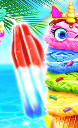 Rainbow Unicorn Glitter Ice Cream - Cooking Games 1