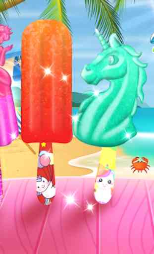 Rainbow Unicorn Glitter Ice Cream - Cooking Games 3