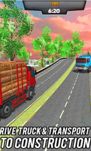Simulador de construção: caminhão de condução de 4