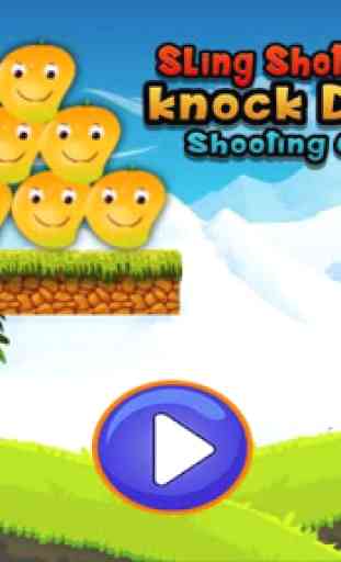 Sling Shot Fruit Knock Down Shooting Game 1