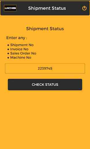 Track My Shipment - JCB Staff App 1