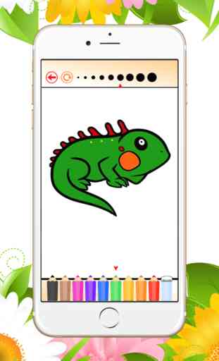 Réptil Coloring Book iguana pintura, tartaruga 2
