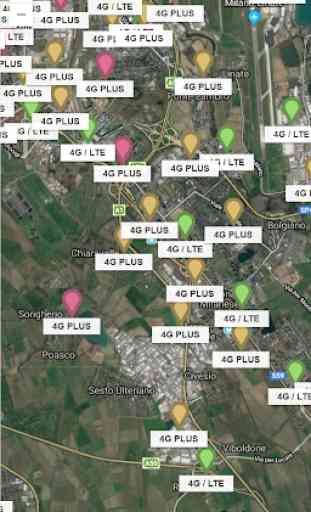 LTE Italy - Italian cellular tower location maps 1