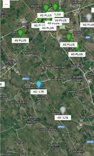 LTE Italy - Italian cellular tower location maps 2