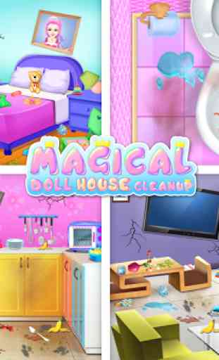 Magical Doll House Limpeza-Dream Home Decor Repair 2