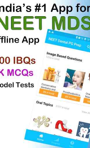 Neet MDS, OFFLINE Dental PG app,15K MCQs,AIIMS MDS 1