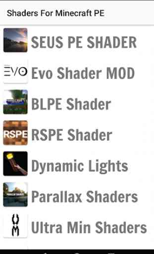 Pacote Shader para Minecraft PE 1