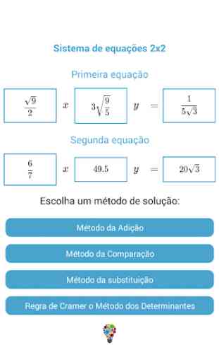 Sistema de equações 2x2 1