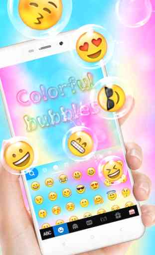 Tema de teclado Colorful Bubbles 1
