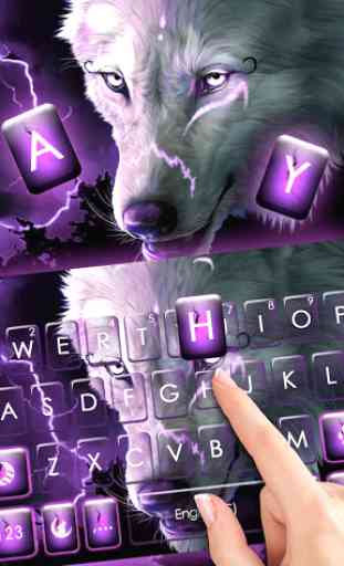 Tema Keyboard Wolf Lightning 2