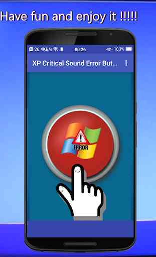 Botão de erro de som crítico XP 3
