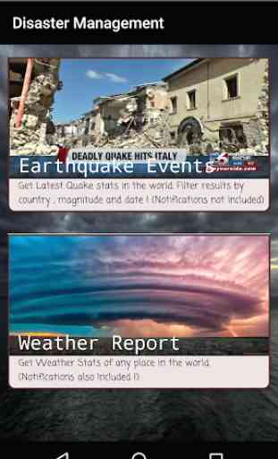 Disaster Management(Earthquakes,Weather Alerts!) 1