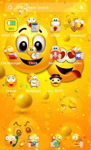 Funny Emoji APUS Launcher theme 2
