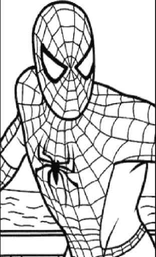 spider hero coloring 1