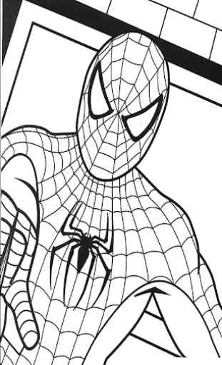 spider hero coloring 2