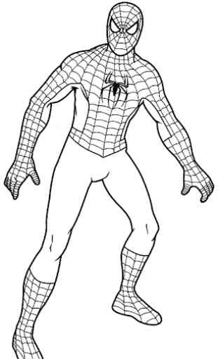 spider hero coloring 3