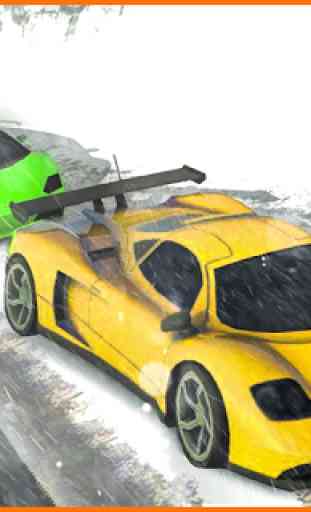 edição de corrida de carros da pista de neve 2