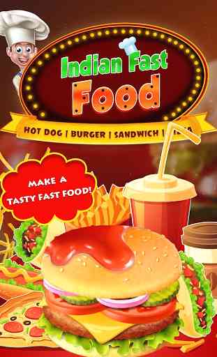 Indian Fast Food Hot Dog, Burger, Sandwich, Pizza 1