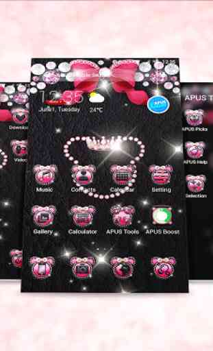 Pink Mickey Diamond – APUS launcher theme 1