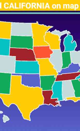 Quiz do Mapa dos EUA. 50 Estados Quiz. 1
