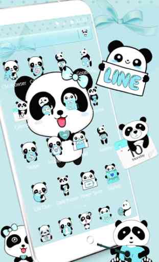 Azul amor panda tema 2
