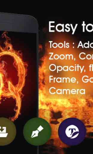 Fire Text Photo Frame 4