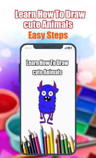 How to draw cute animal steps 1