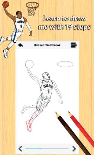 How to draw Professional US Basketball Players 3