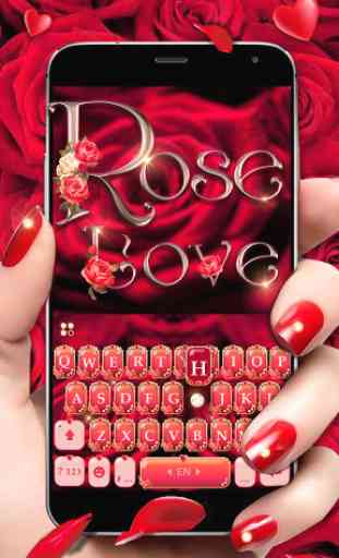 O tema de teclado Rose Love 1