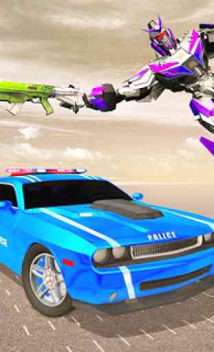 Robô de carro de polícia dos EUA: jogo de robô 1