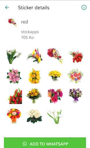 WAStickerApps - rosas Adesivos Quadrados  1
