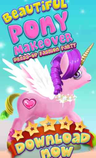 A Pony Beauty Dress Up Makeover minha mágica Moda Amizade Salon Festa 1