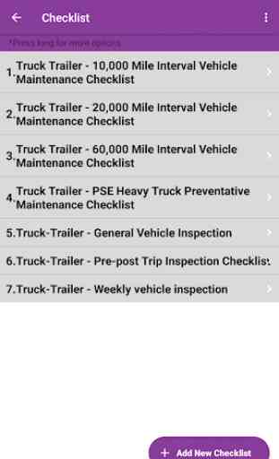 Aplicativo de inspeção e manutenção de caminhões 2