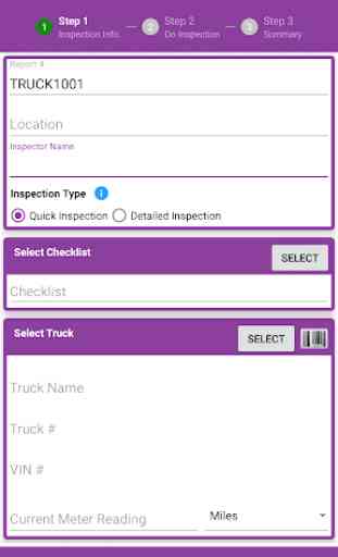 Aplicativo de inspeção e manutenção de caminhões 3