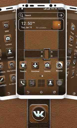 Leather Launcher Theme 3