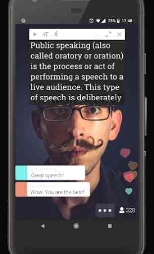 Oratory - teleprompter widget 1