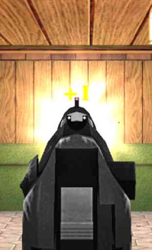 Pistola atirando no alvo. Simulador de armas. 2