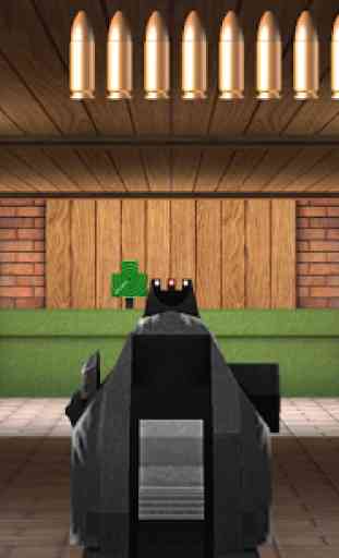 Pistola atirando no alvo. Simulador de armas. 3