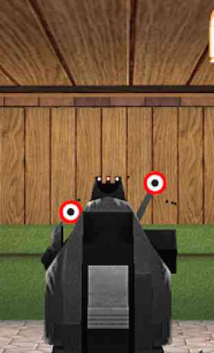 Pistola atirando no alvo. Simulador de armas. 4