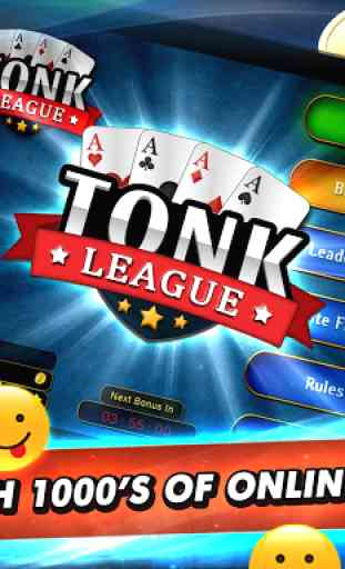 Tonk League - Free Multiplayer Card game 1